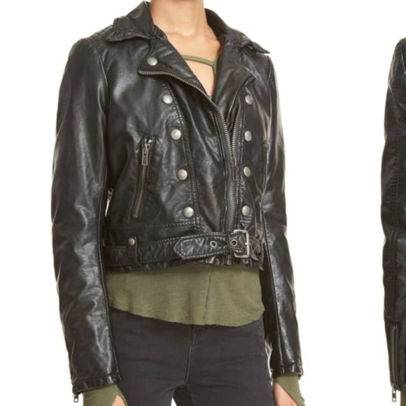 Free People Ashville Vegan Leather Moto Jacket - Picture 2 of 6